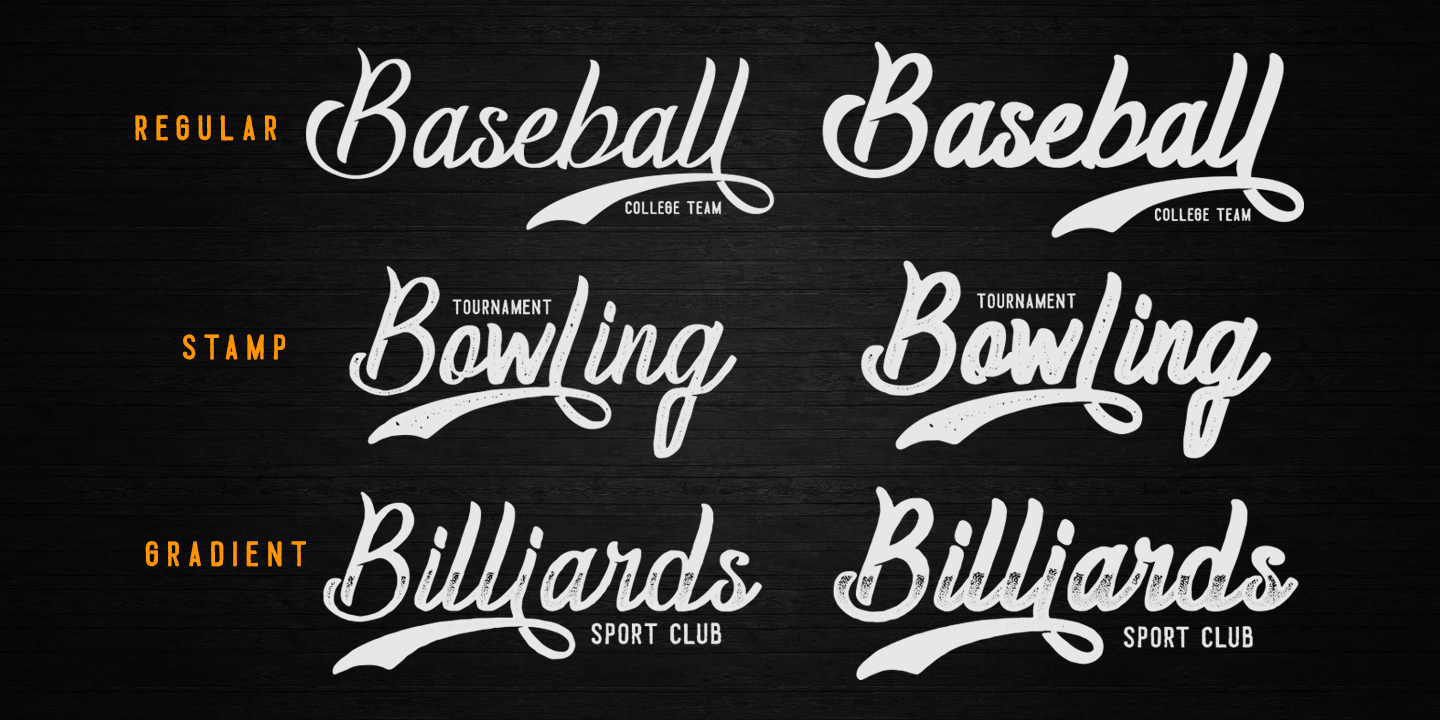 Beispiel einer Homerun Stamp-Schriftart